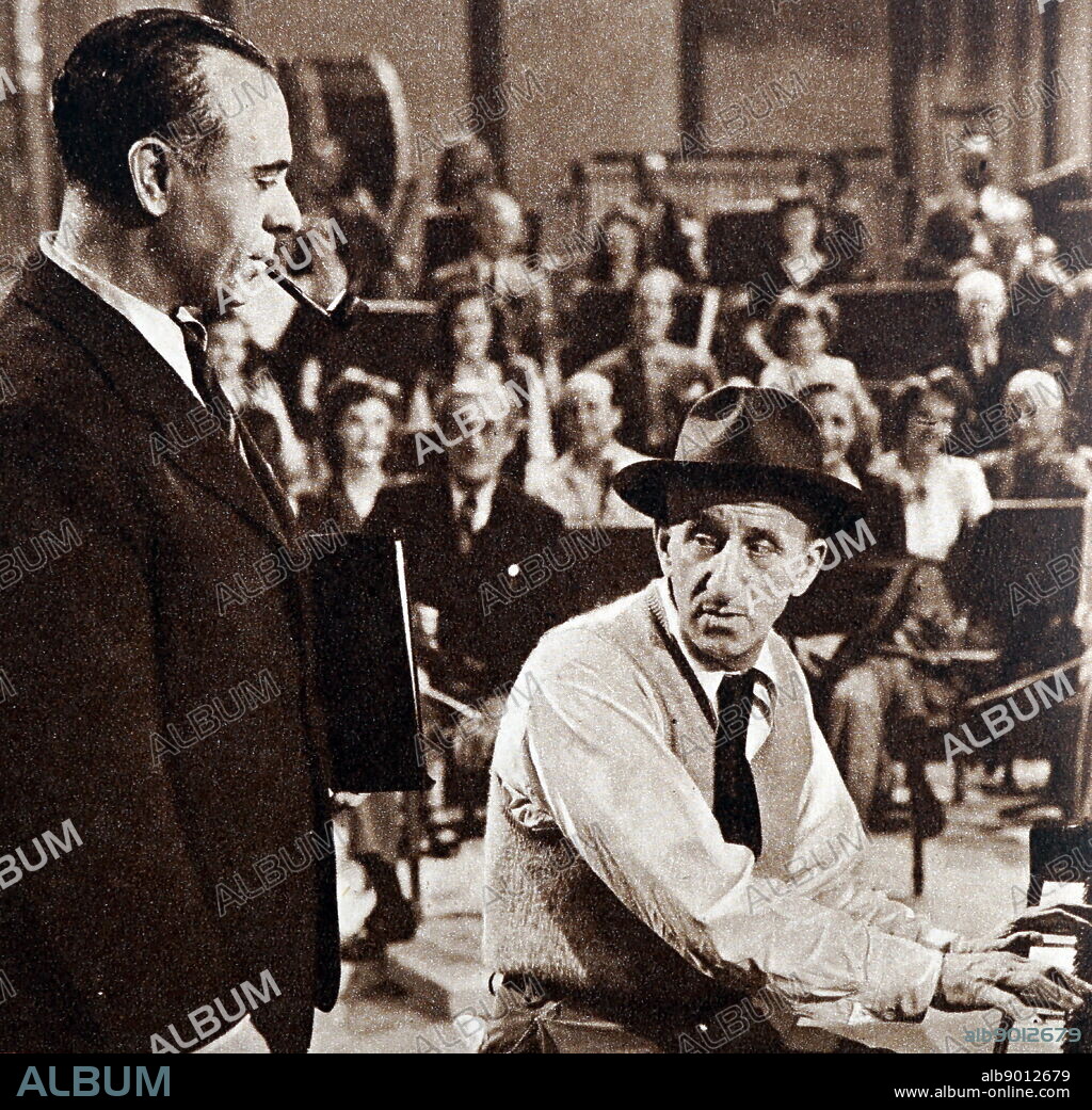 Film still from 'Music for Millions' starring Jimmy Durante, Jose Iturbi, Margaret O'Brien, and June Allyson.