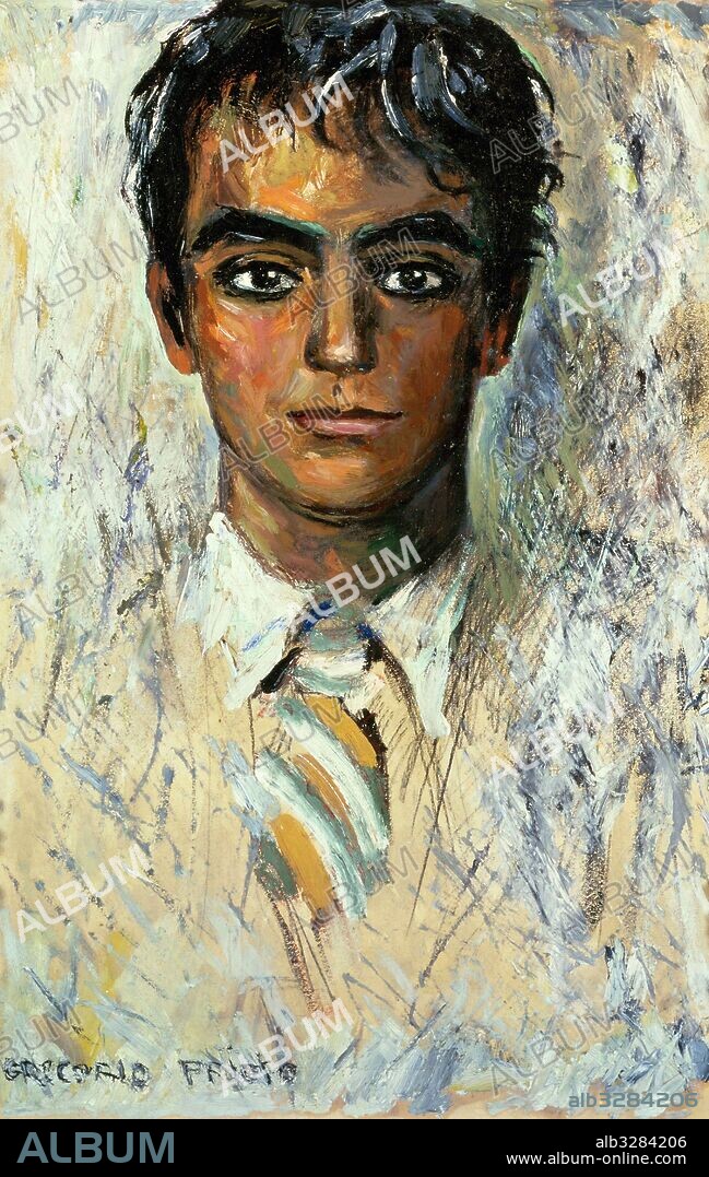 Gregorio Prieto / 'Portrait of Federico García Lorca', ca.1931-1936, Oil on paper, 57,5 x 38 cm.