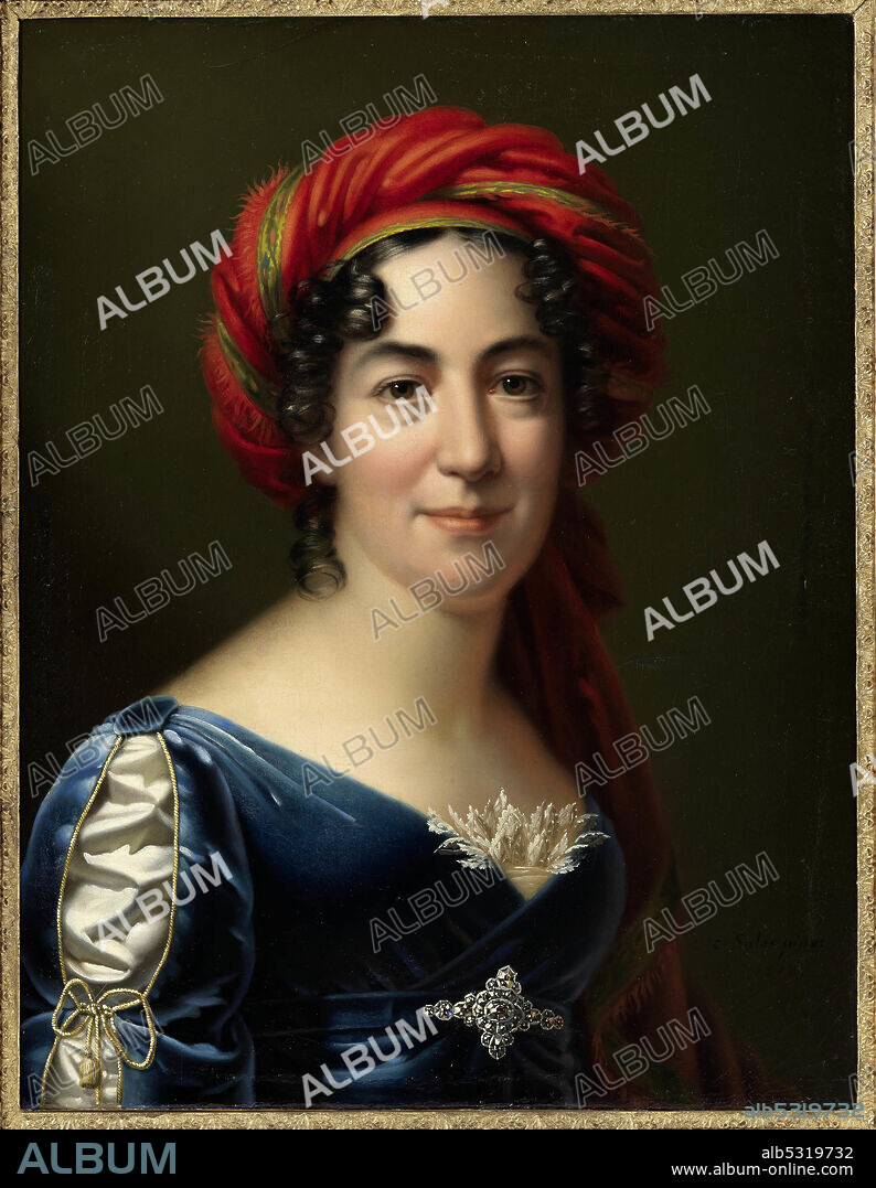 CARL VON SALES. Portrait of the writer Caroline Pichler (1769-1843).