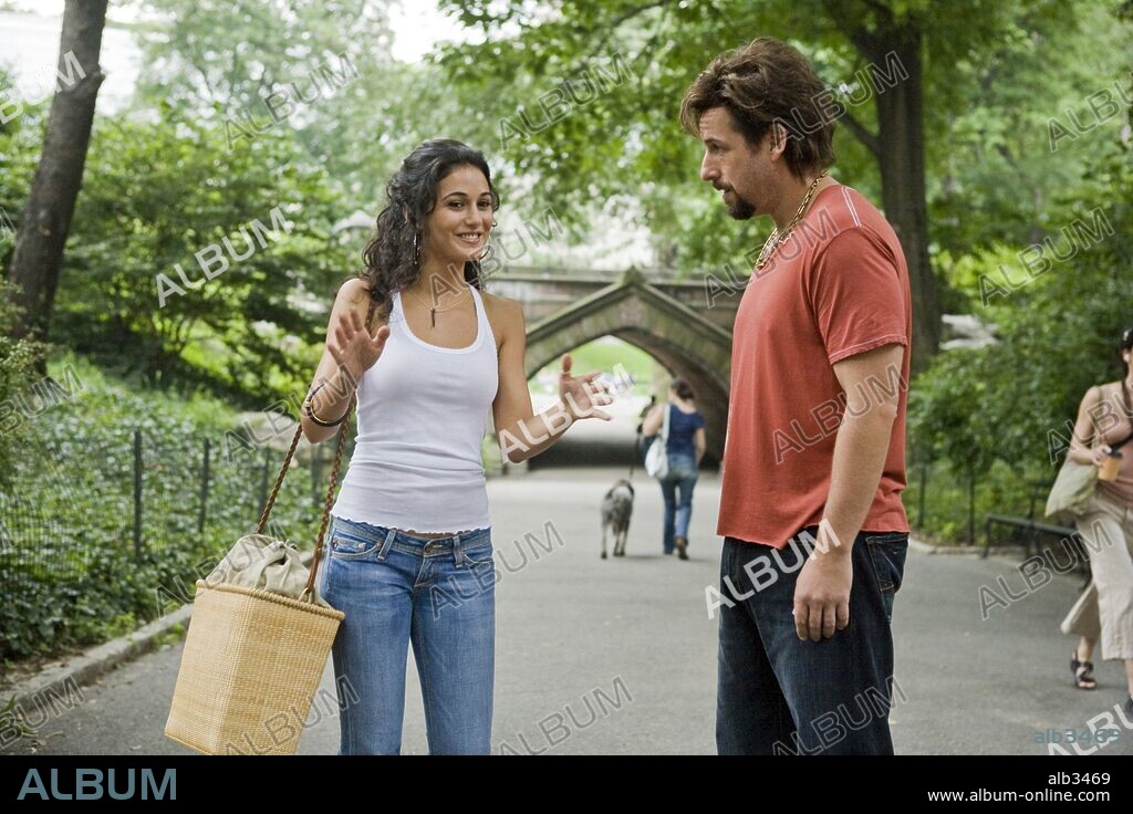ADAM SANDLER and EMMANUELLE CHRIQUI in YOU DON'T MESS WITH THE ZOHAN, 2008, directed by DENNIS DUGAN. Copyright HAPPY MADISON PRODUCTIONS/RELATIVITY MEDIA.