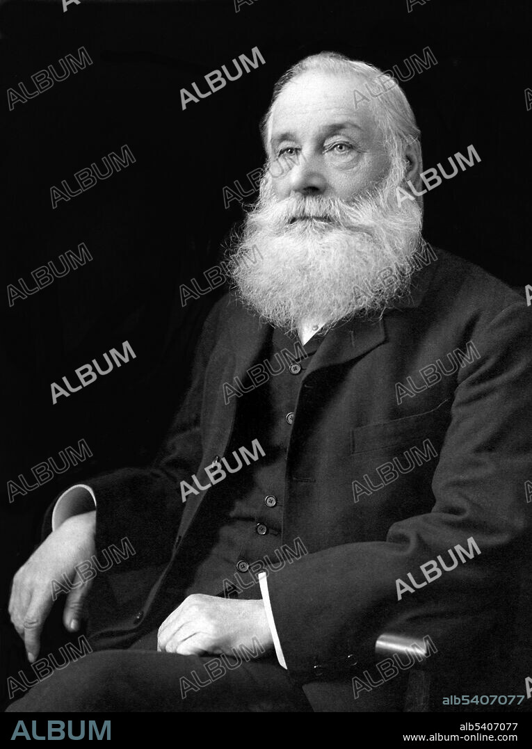William Henry Perkin (March 12, 1838 - July 14, 1907) was an English chemist best known for his discovery, at the age of 18, of the first aniline dye, mauveine. Having invented the dye, he was still faced with the problems of raising the capital for producing it, manufacturing it cheaply, adapting it for use in dyeing cotton, gaining acceptance for it among commercial dyers, and creating public demand for it. He persuaded his father to put up the capital, and his brothers to partner him in the creation of a factory. He became rich and continued active research in organic chemistry for the rest of his life. Williams Haynes Portrait Collection, 1906 (cropped and cleaned).
