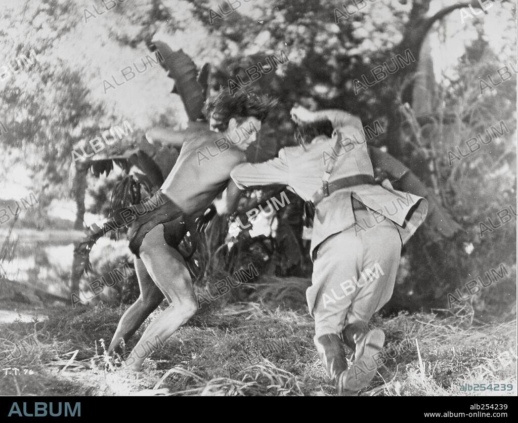 TARZAN TRIUMPHS, 1943, directed by WILHELM THIELE. Copyright RKO.