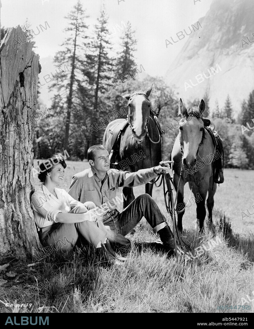 It's Love - Willie Robert Francis and May (May Wynn) find themselves falling in love at Yosemite National park during the romantic episode of the Kramer Company's "The Caine Mutiny" for Columbia. The Technicolor film version of the Herman Wouk Pulitzer Prize novel stars Humphrey Bogart, Jose Ferrer, Van Johnson and Fred MacMurray. February 10, 1955.