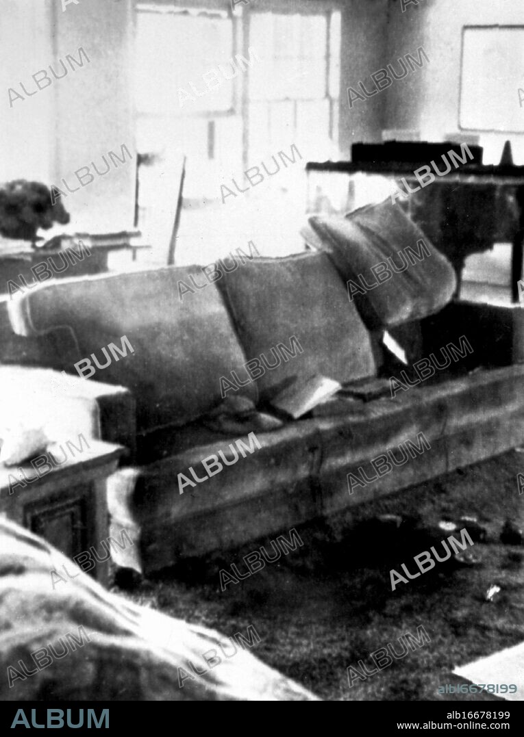 The scene of the murders at Sharon Tate's farmhouse.