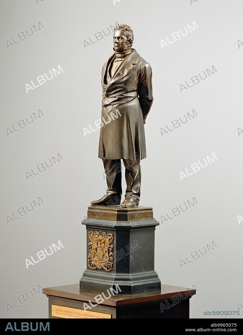 ANTON DOMINIK FERNKORN. Georg Simon Baron von Sina, 1856. Statuette of the Viennese banker Georg Simon Freiherr von Sina (1783-1856).