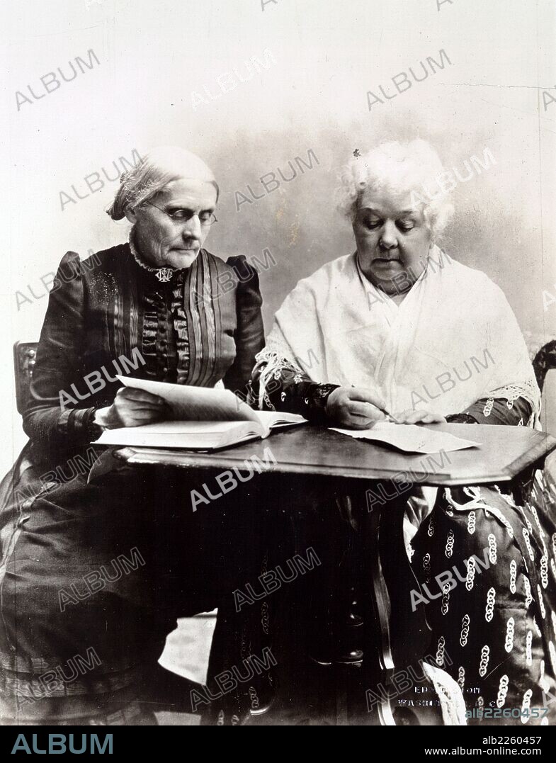 Susan B. Anthony, Elizabeth Cady Stanton, 1899.