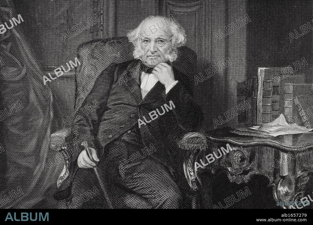 Martin Van Buren 1782 to 1862. 8th president of the United States 1837to 1841 and a founder of the Democratic Party. From painting by Alonzo Chappel.