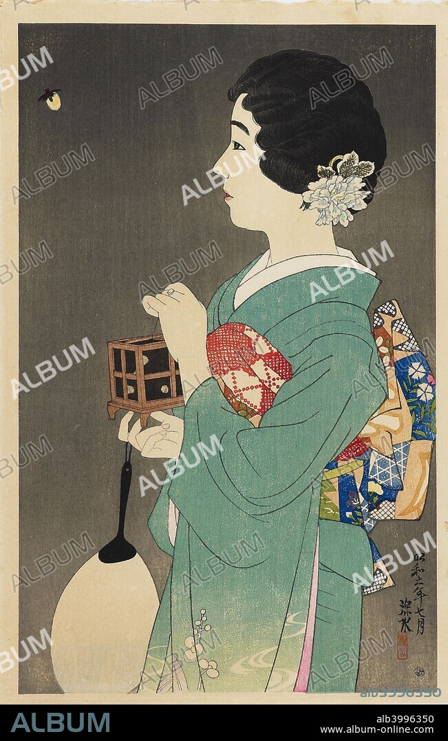 Catching Fireflies (Hotaru gari), 1931. Dimensions: height x width: 43.8 x 28.4 cm.