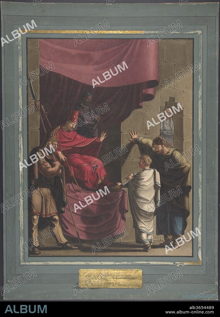 Daniel interprets Nebuchadnezzar's Dream. Artist: Franz von Hauslab the Younger (Austrian, Vienna 1798-1883). Dimensions: image: 16 x 12 1/16 in. (40.6 x 30.7 cm). Date: 1815-83.