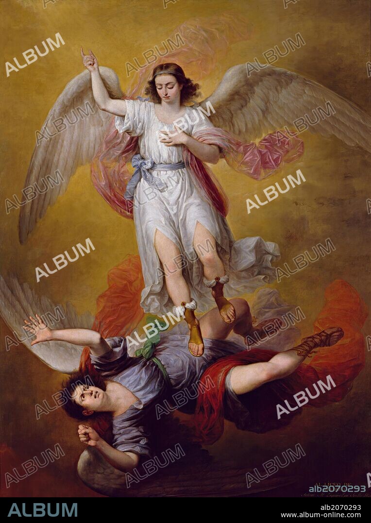 ANTONIO MARIA ESQUIVEL. Antonio María Esquivel y Suárez de Urbina / 'The Fall of Lucifer', 1840, Spanish School, Oil on canvas, 275 cm x 205 cm, P07569.