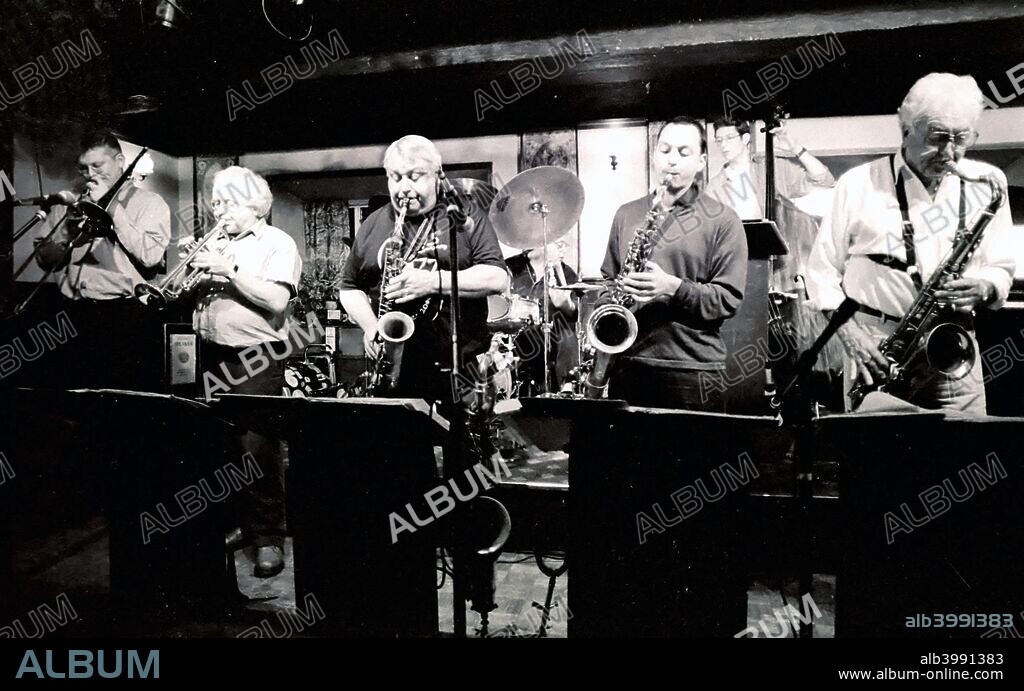 Mark Nightingale, Henry Lowther, Alex Garnett and Alan Stuart, Watermill, Dorking, Surrey.