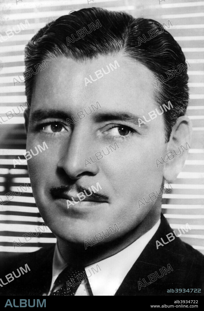 Ronald Colman (1891-1958), English actor, c1930s-c1940s. The star of films such as Lost Horizon and the Prisoner of Zenda (both 1937), Colman was nominated four times for the Best Actor Oscar, finally triumphing with A Double Life (1947).