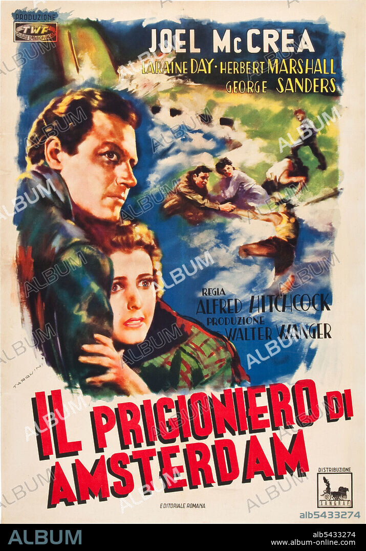 Poster de ENVIADO ESPECIAL, 1940 (FOREIGN CORRESPONDENT), dirigida por ALFRED HITCHCOCK. Copyright UNITED ARTISTS.