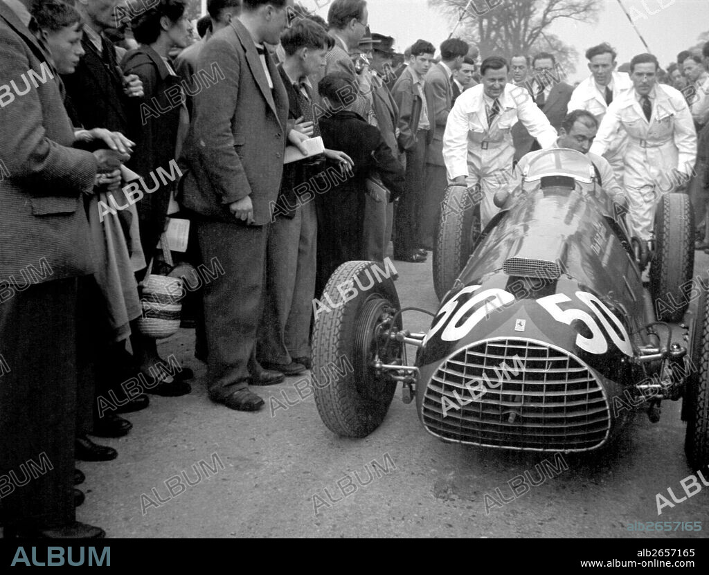 Jose Froilan Gonzalez in his Ferrari, 1953.