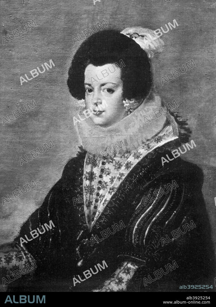 Elisabeth of Bourbon, wife of King Philip IV of Spain, c1630 (1901). From the collection of the Prado, Madrid, Spain. Illustration from The Connoisseur, (November 1901).