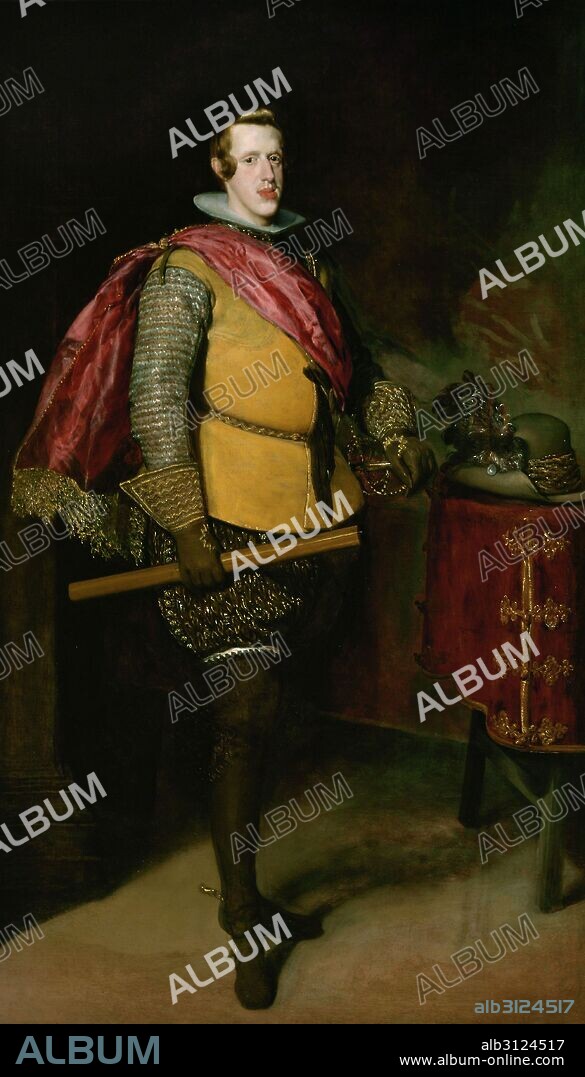 DIEGO VELAZQUEZ. CASA REAL ESPAÑOLA. Felipe IV, de pie.