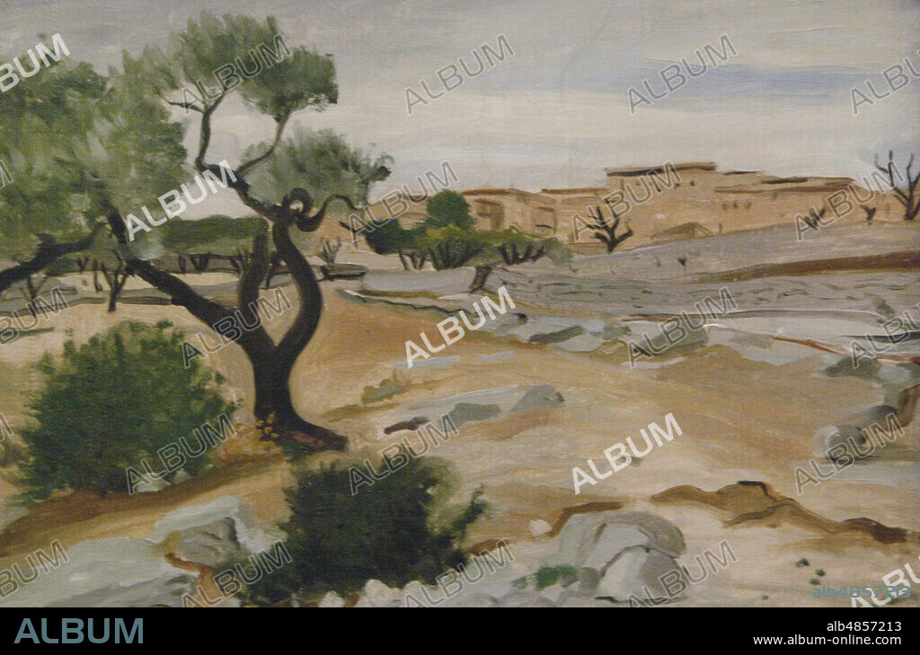 ANDRÉ DERAIN. André Derain (1880-1954). Pintor francés. Paisaje en la Provenza,1930. Oleo sobre lienzo (33 x 41 cm). Detalle. Museo de La Orangerie. París. Francia.