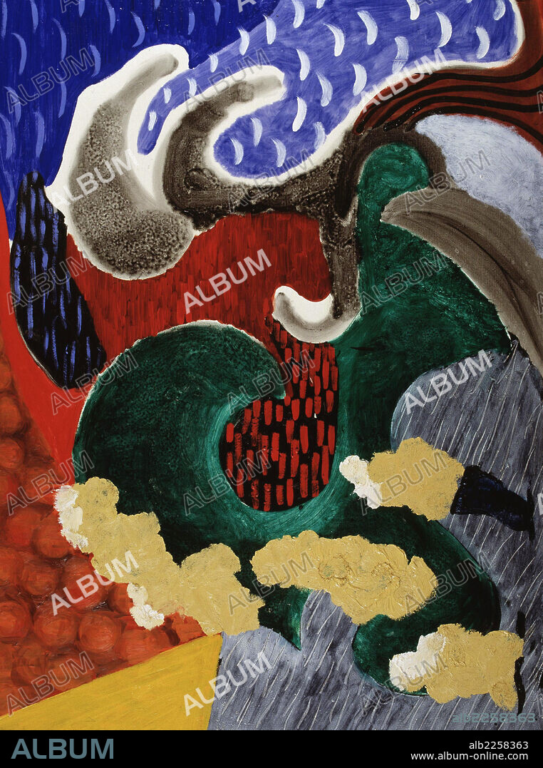 HOCKNEY, DAVID. PINTOR INGLES. 1937-. " EL UNICO CON OLAS " OLEO SOBRE TELA AÑO 1991. COLECCIONMARTIN TRUST , MASSACHUSETS. ATENCION: AUTOR CONTEMPORANEO SUJETO A COPYRIGHT ©. EL CLIENTE FINAL ES RESPONSABLE DE LA GESTION DE LOS DERECHOS DE AUTOR CON LAS SOCIEDADES EXISTENTES DE GESTION DE DERECHOS O DIRECTAMENTE CON LOS ORGANISMOS TITULARES DE LOS MISMOS.
