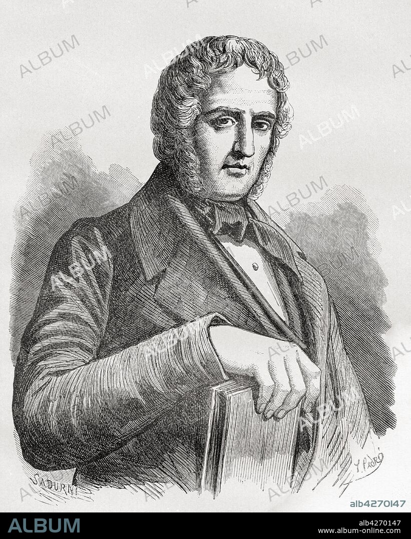 Juan Álvarez Mendizabal,  born Juan Álvarez Mendez,  1790 – 1853 Spanish economist,  politician and Prime Minister of Spain From Historia de los Crimenes del Despotismo,  published 1870.