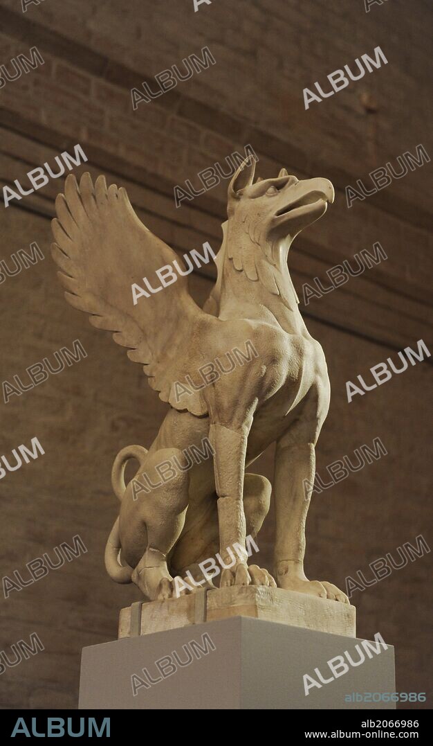 Sphinx. Sculpture. Glyptothek Museum. Munich. Germany.