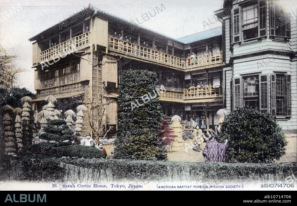 [ 1900s Japan - American Missionary School in Tokyo ] The Sarah Curtis Home in Tokyo, Japan. The Sarah Curtis Home was a school for high school age girls established by the American Baptist Foreign Mission Society (aka American Baptist Missionary Union) in 1875 (Meiji 8) as Shuntai Eiwa Jogakko () on ground leased from Japanese statesman Arinori Mori (, 18471889). 20th century vintage postcard.