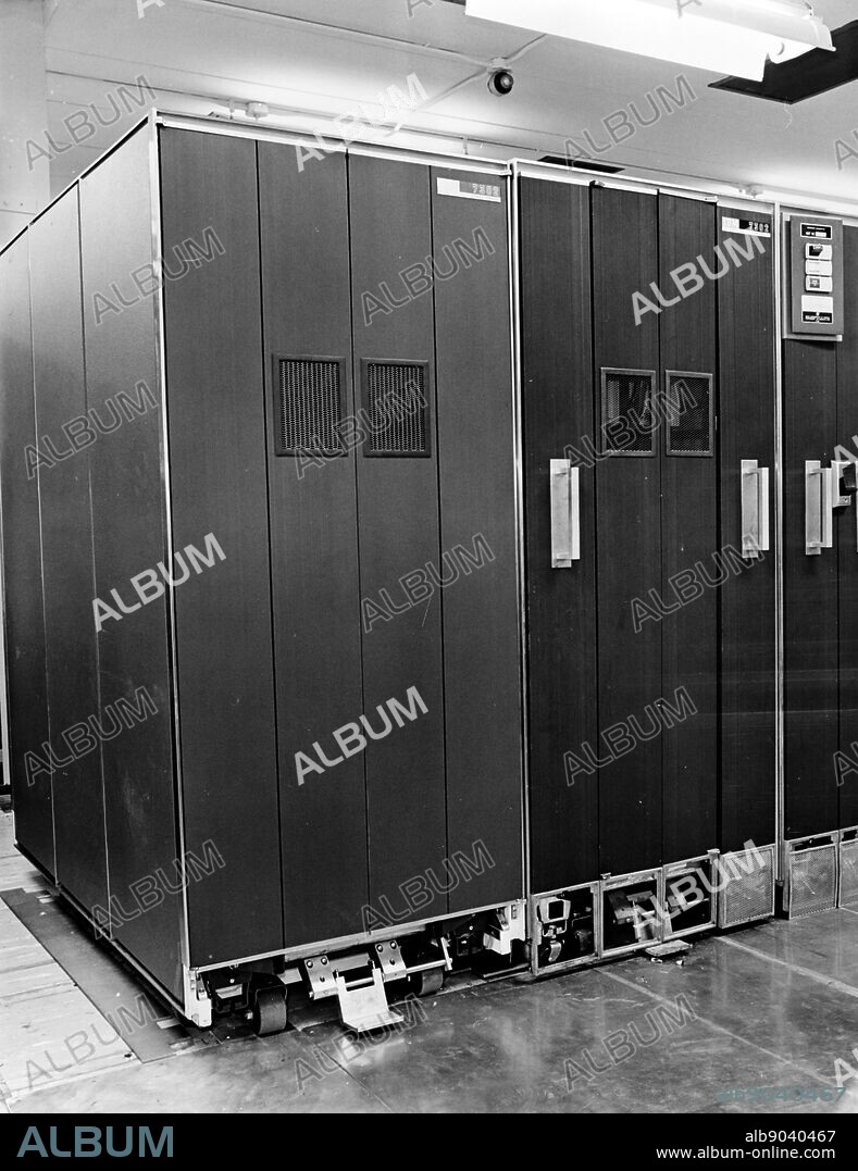 View of (IBM) digital computer model 7090 magnetic core installation, (ITT) Artic Services at the Clear Air Force Station, Ballistic Missile Early Warning System Site II, Denali Borough, Arkansas.