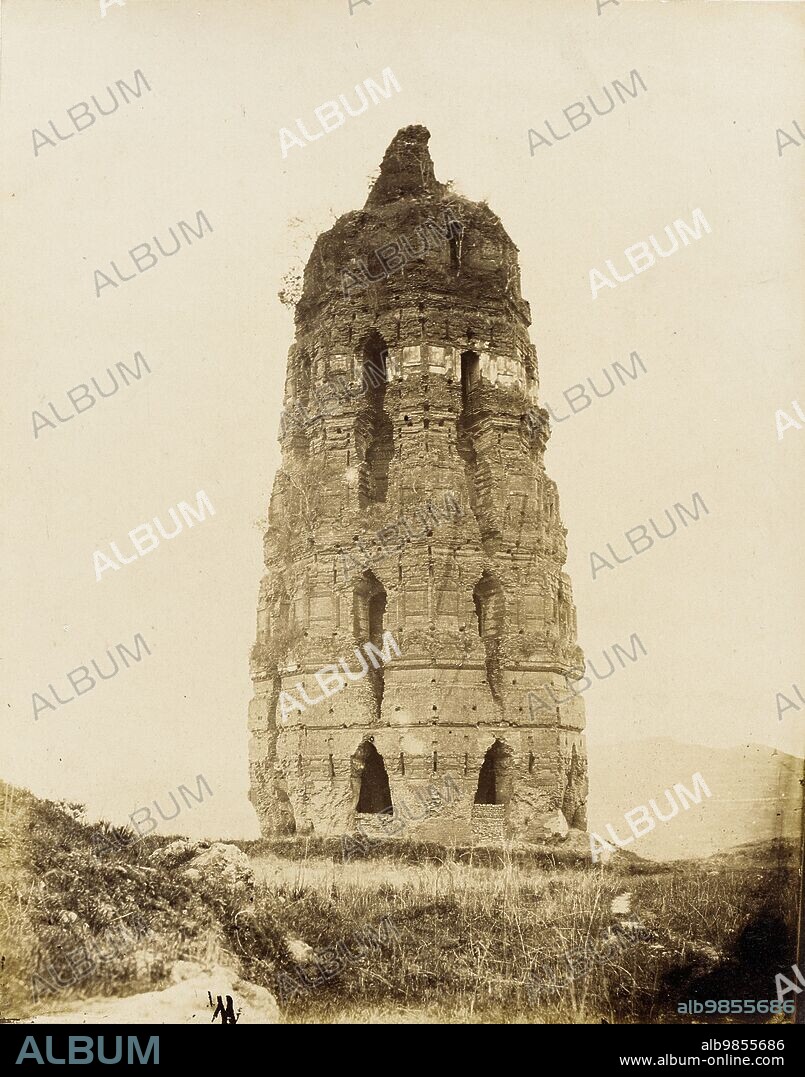 FELICE BEATO. Crumbling Brick Pagoda, Sung Dynasty, 1860.