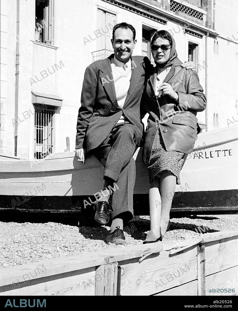 Josep María Castellet e Isabel Mirete. Collioure, Francia, 1959.