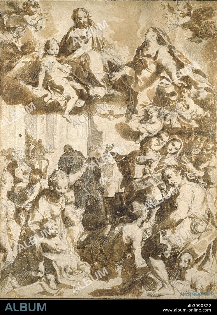 The Madonna del Popolo, after Barocci, late 16th century. Dimensions: height x width: sheet 42.5 x 31.3 cm.