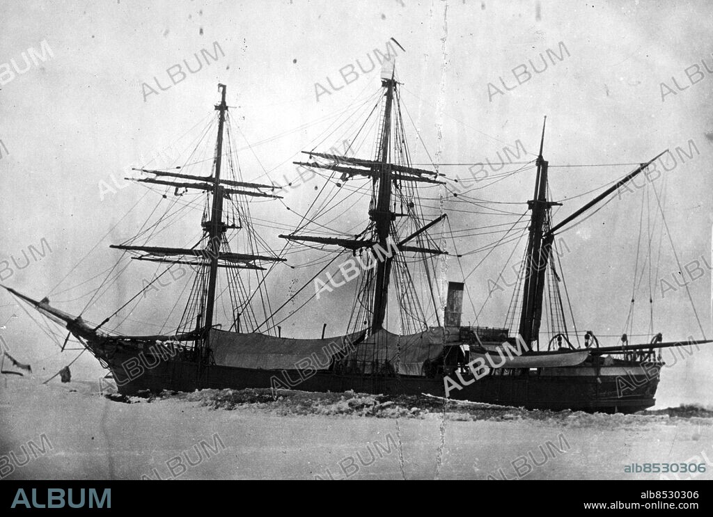ARKIV 1878 - Fartyget Vega fastfrusen i polarisen under sin resa genom Nordostpassagen. Expeditionens ledare var A E Nordenskiöld. Foto: TT Kod: 194 . COPYRIGHT SCANPIX SWEDEN.