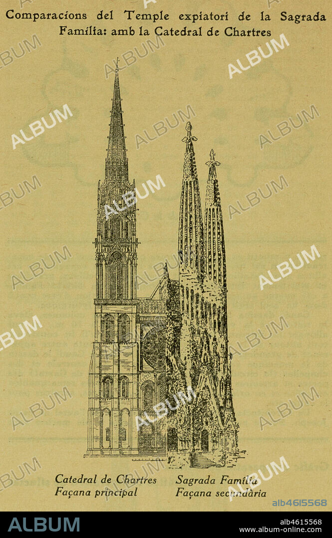 ALBUM. TEMPLO EXPIATORIO DE LA SAGRADA FAMÍLIA. Editado por la Asociación Espiritual de Devotos de San José. Barcelona (años 20).