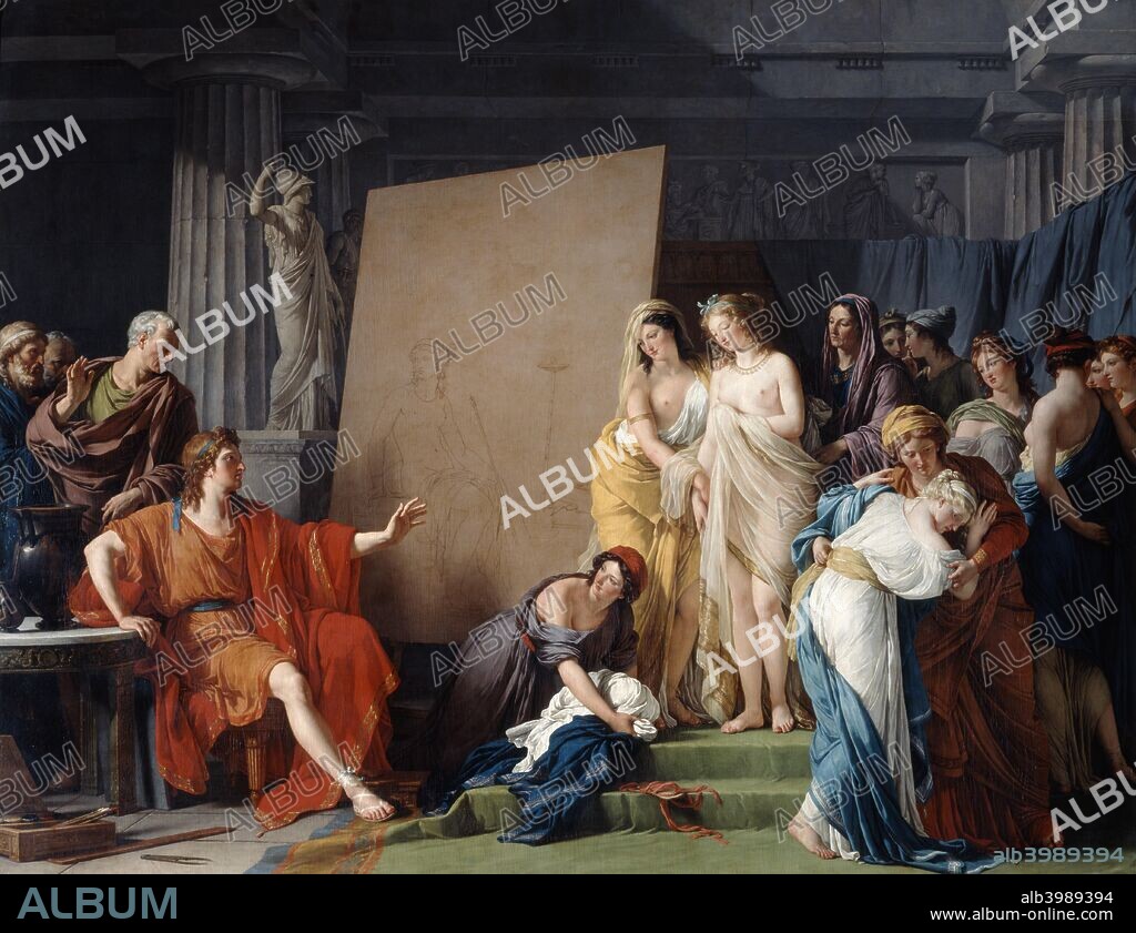 'Zeuxis Choosing a Model from the Beautiful Girls of Croton', 1789. From the Musee du Louvre, Paris, France.