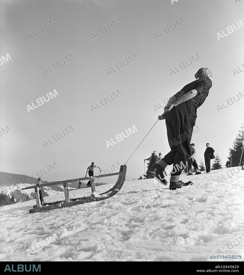 Ski region at the Feldberg in the Black Forest, Germany 1930s.