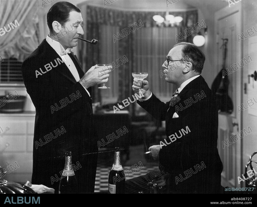 Arthur Treacher and Roland Young Are Shown Here in a Scene From RKO Radio's "Irene," delightful comedy with music starring Anna Neagle in the tuitle role. Ray Milland, Alan Marshal, Young, May Robson, Billie Burke and Treacher are featured in this screen version of the Smash-hit stage production which created a sensation on Broadway. November 12, 1940.