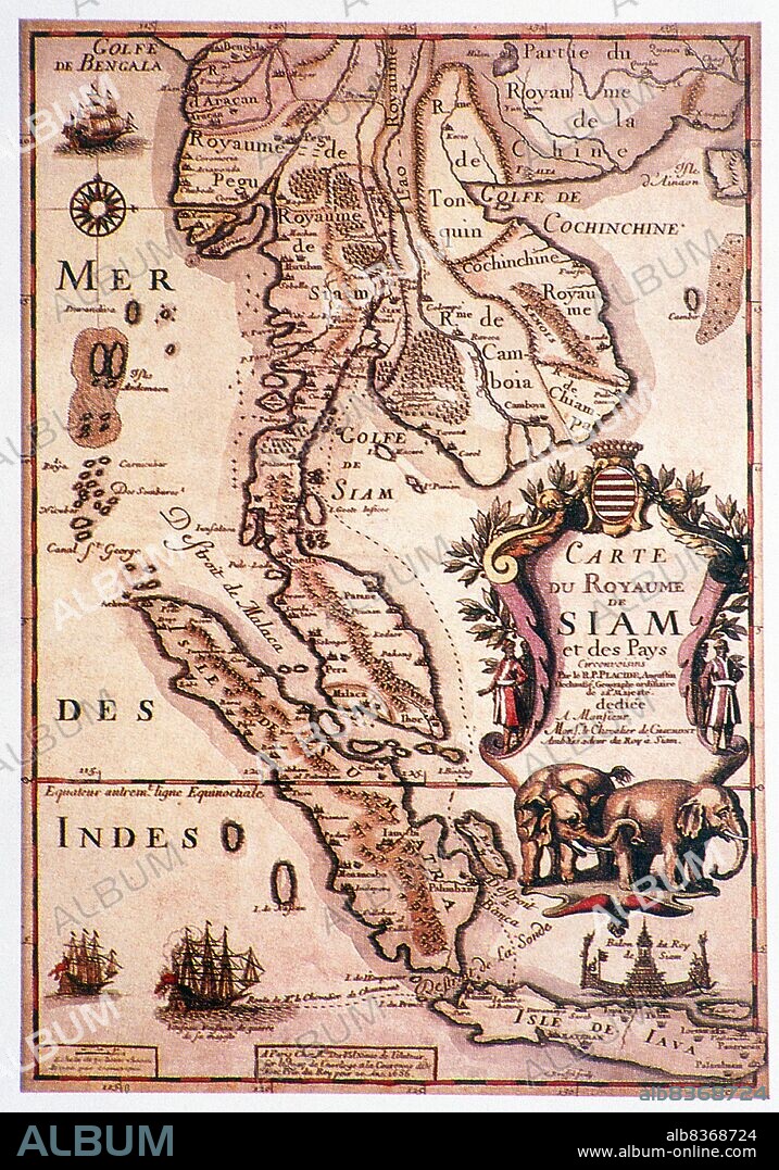 Placide de Sainte-Helene (Augustinus Placidus, 1648 - 1734) cartographer and Augustine monk was the brother-in-law of Pierre Duval (1618 - 1683), geographer to the King of France, Louis XIV.