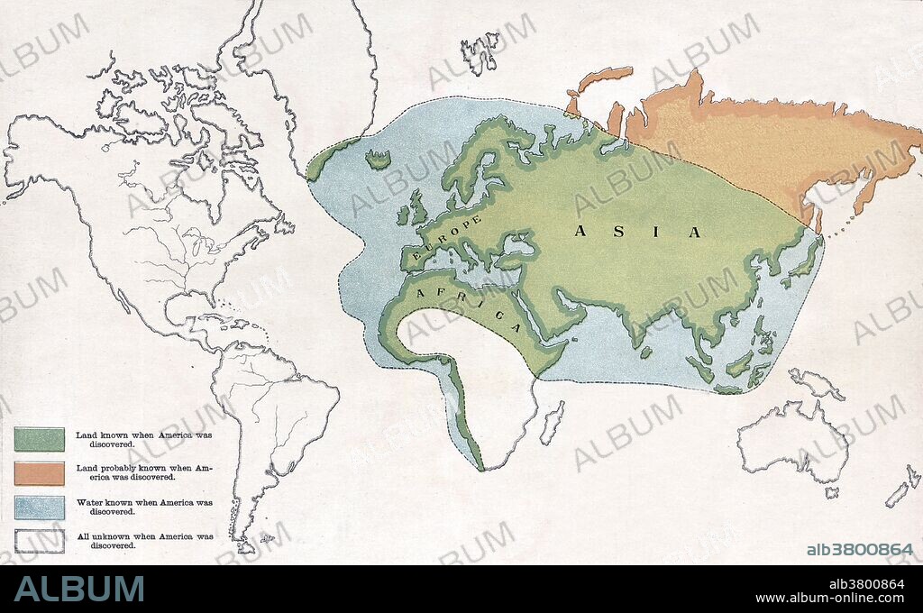 World Map Before Columbus, 1490s