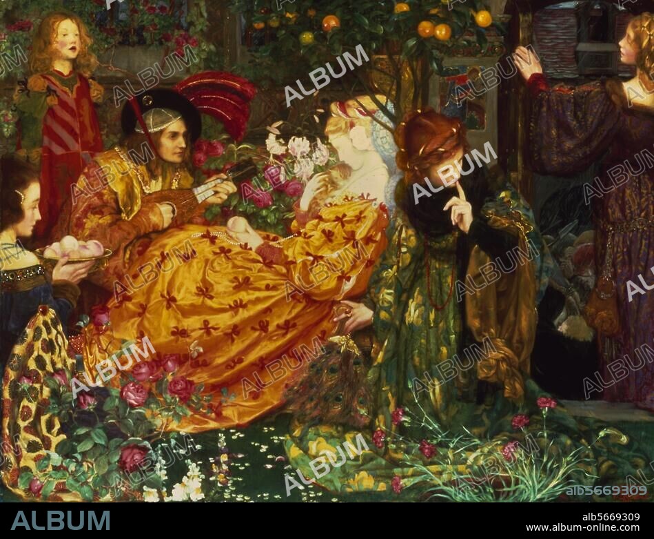ELEANOR FORTESCUE BRICKDALE. Brickdale, Eleanor Fortescue. 1871-1945. "The Deceitfulness of Riches", 1901. Oil on canvas, 85 × 110cm. London, Sotheby's. Lot 46, 11/11/98.