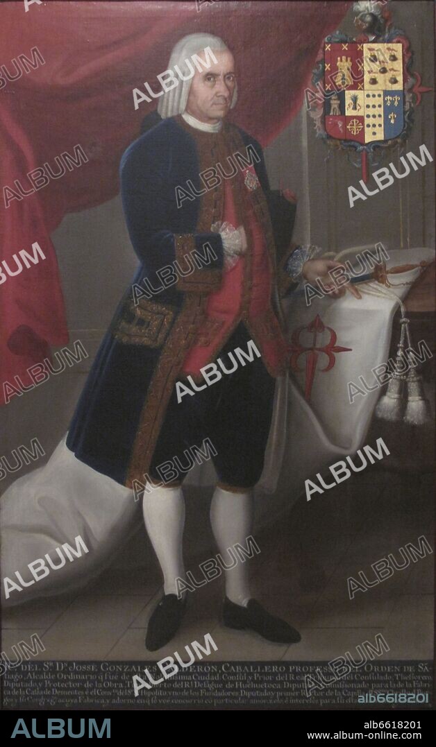 JOSE JOAQUIN ESQUIVEL (1751-1800). JOSE GONZALEZ CALDERON Y ESTRADA - 1781 - PINTURA BARROCA.