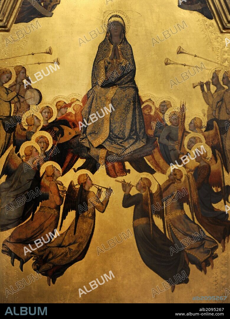 Lippo Memmi (1291-1356). Italian painter from Siena. The Assumption of the Virgin, 1340. Alte Pinakothek. Munich. Germany.
