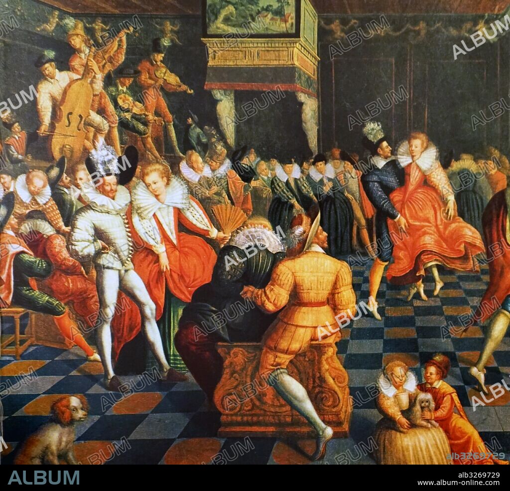 Painting depicting the negations for the marriage of Queen Elizabeth I (1533-1603) and Francis, Duke of Anjou (1555-1584). Dated 16th Century.