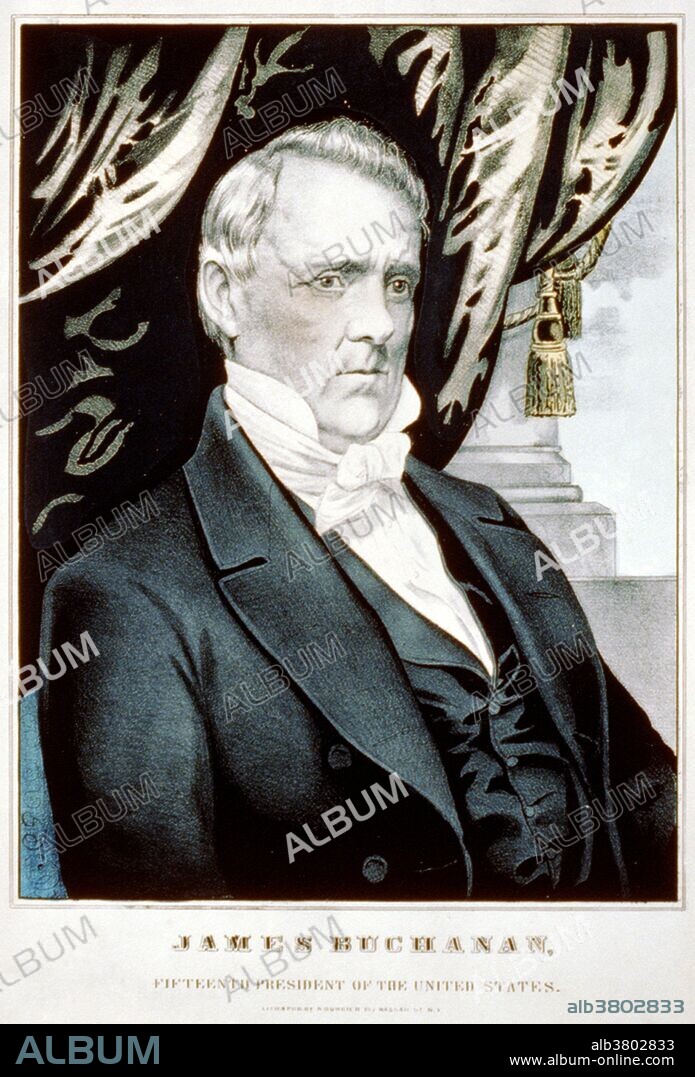 James Buchanan, Jr. (April 23, 1791 - June 1, 1868) was the 15th President of the United States (1857-1861). He is the only president who remained a lifelong bachelor, and the last president born in the 18th century. He represented Pennsylvania in the US House of Representatives and later the Senate and served as Minister to Russia under President Andrew Jackson. He was Secretary of State under President James Polk. He was nominated in the 1856 election and was viewed by many as a compromise between the two sides of the slavery question. efforts to maintain peace between the North and the South alienated both sides, and the Southern states declared their secession in the prologue to the American Civil War. Buchanan's view of record was that secession was illegal, but that going to war to stop it was also illegal. When he left office, popular opinion had turned against him. He died in 1868, from respiratory failure at the age of 77. His his inability to impose peace on sharply divided partisans on the brink of the Civil War has led to his consistent ranking by historians as one of the worst Presidents.