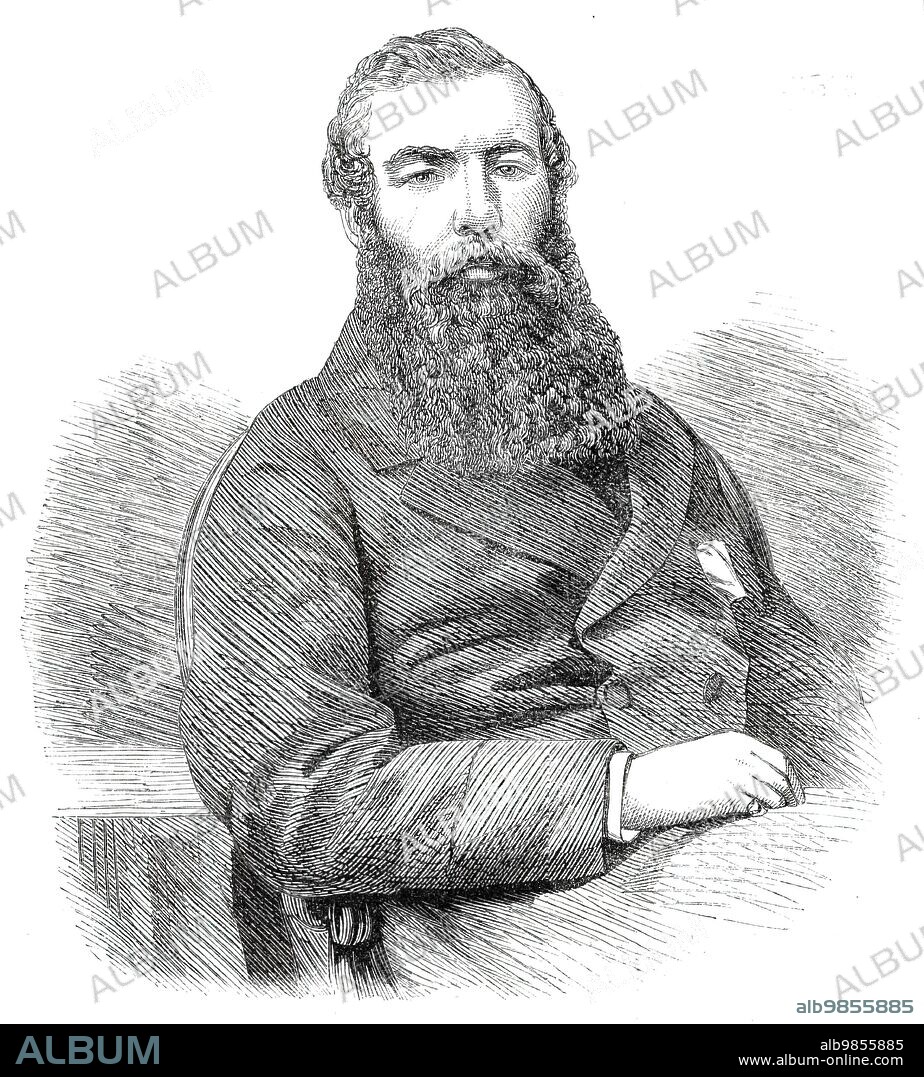 J. W. Malcolm, Esq., the newly-elected M.P. for Boston - from a photograph by Claudet, 1860. 'Mr. Malcolm...received his education at Eton, and at Christchurch, Oxford...Malcolm said he...wished to extend the franchise [ie the vote] to all who were qualified for it by their education and position in society...The things we had chiefly to lament were undue interference with the exercise of the elective franchise and extravagant public expenditure...there was undoubtedly, owing to faults in the administrative system, great waste of the public money. But these evils would never be corrected by cries for the points of the Charter, universal suffrage, or vote by ballot...the whole administrative system must be gone through, and altered where found defective...One of his strongest objections against the ballot was that it was a thoroughly un-English and sneaking mode of voting. If a man was fit to be trusted with the franchise, let him come forward and give his vote openly'. From "Illustrated London News", 1860.