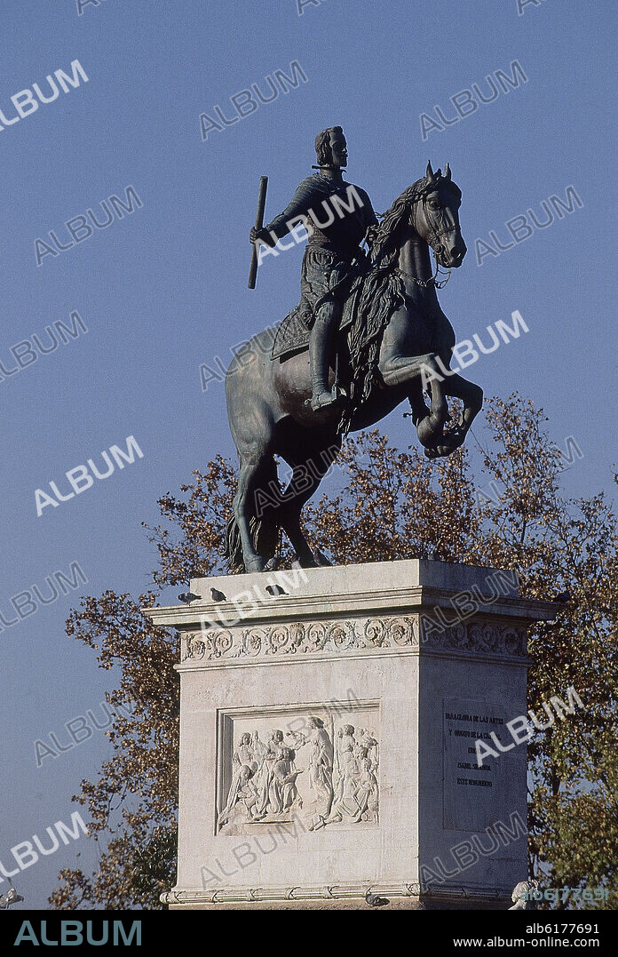 PIETRO TACCA. Equestrian statue of Philip IV. 17th century. Madrid, plaza de Oriente.