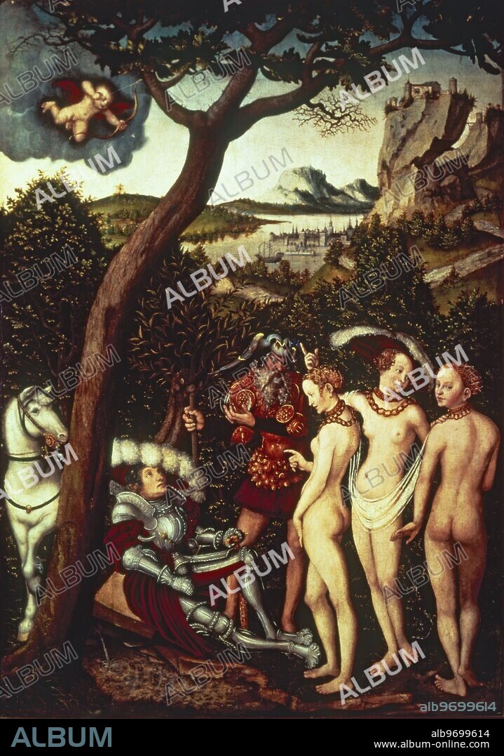 The Judgement of Paris c.1528 by Lucas Cranach the elder (1472-1553). ©TopFoto.