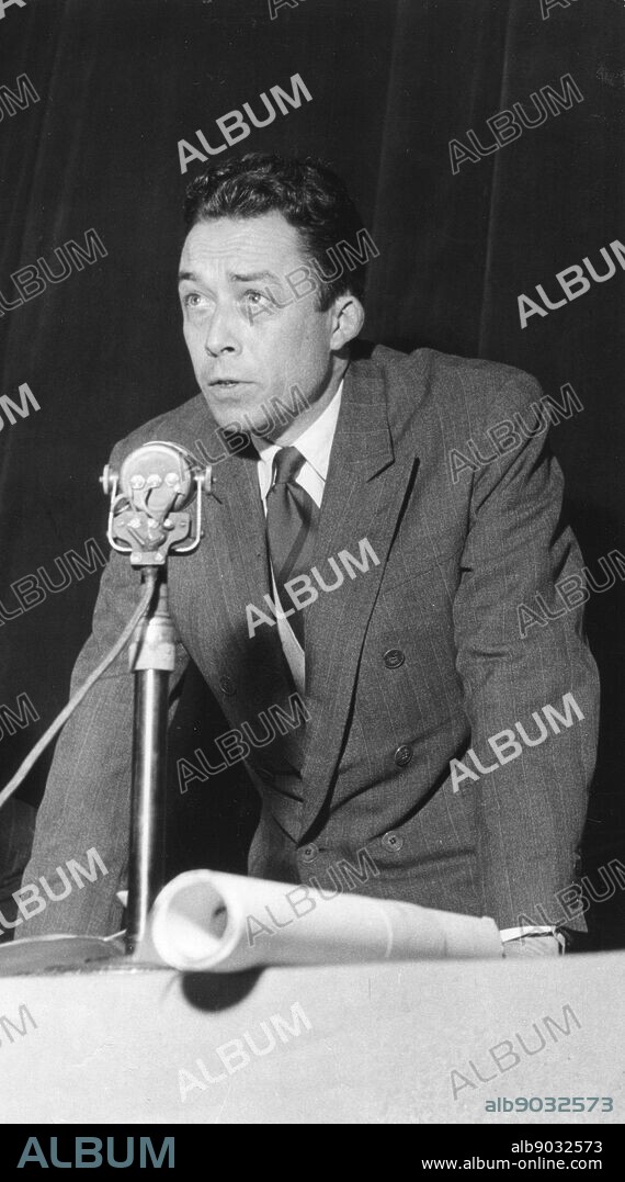 Albert Camus (1930-1960) French writer born in Algeria, in 1948. Awarded Nobel Prize for Literature, 1957. Photograph by Daniel Walland. COPYRIGHT TO BE CLEARED.
