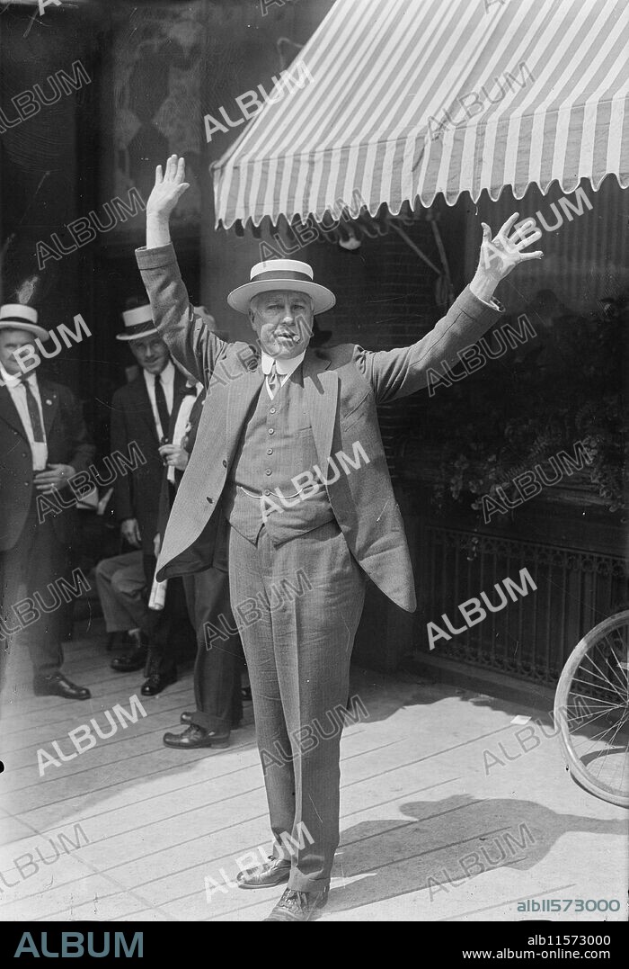 BAIN NEWS SERVICE. Tom Taggart, 1916. Shows Tom Taggart (1856-1929) who was appointed Senator from Indiana in 1916. Taggart is depicted at the 1916 Democratic National Convention held in St. Louis, Missouri from June 14-16.