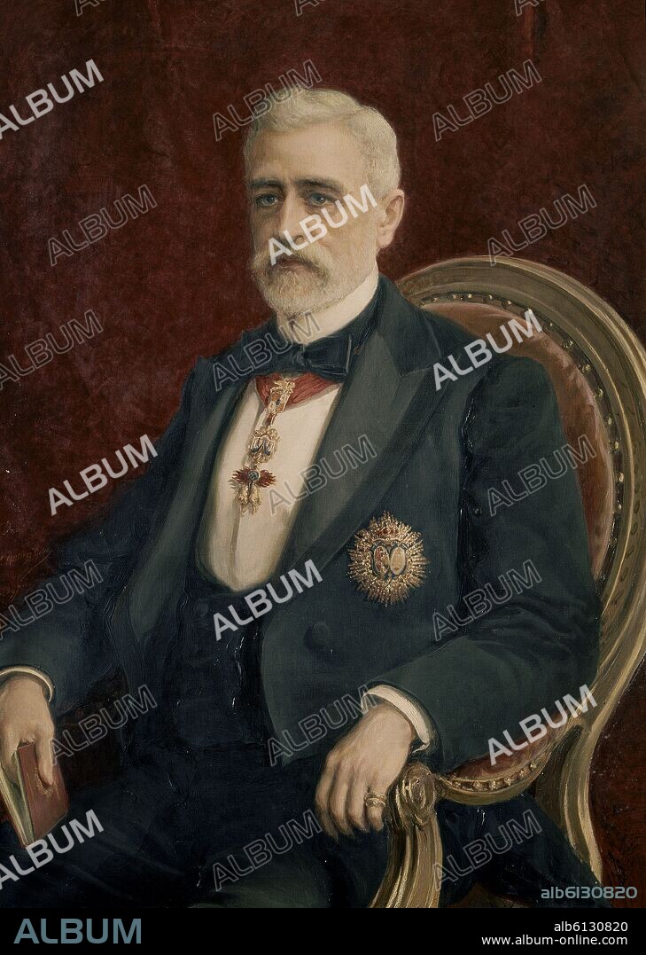SALVADOR MARTINEZ CUBELLS (1845-1914). EUGENIO MONTERO RIOS (1832-1914) - DECIMOSEPTIMO PRESIDENTE DEL SENADO - 1897 - O/L - 1,00x0,75 - Nº INVENTARIO 59.