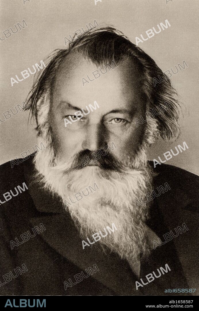 Johannes Brahms (1833-1897) German composer. From photograph taken in the the last year of his life. Halftone. (Photo by: Universal History Archive/UIG via Getty Images).