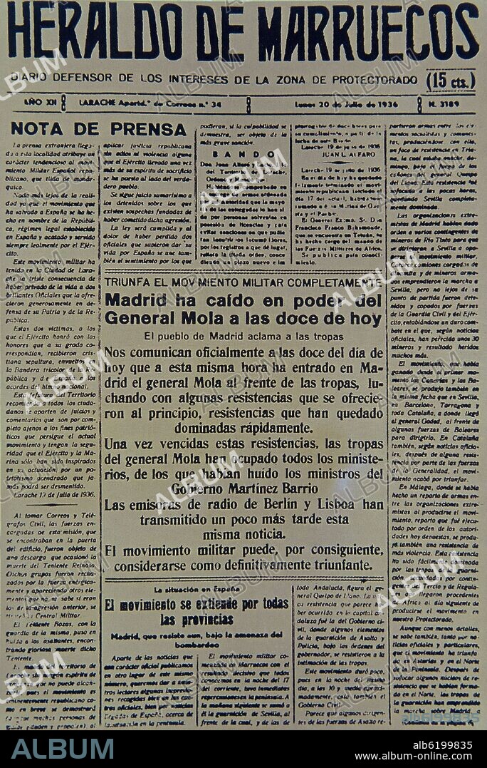 PERIODICO EL HERALDO DE MARRUECOS - 1936.