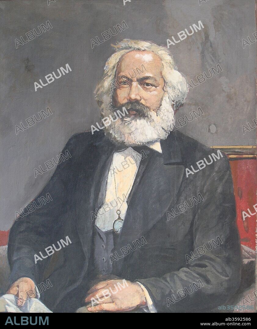 WILLI SITTE. Portrait of Karl Marx (1818-1883).